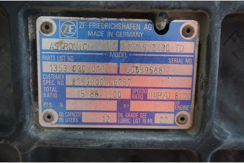 MAN 12AS2130DD 81.32004-6257 - Caixa de velocidade para Camião: foto 5 MAN 12AS2130DD 81.32004-6257 - Caixa de velocidade para Camião: foto 5