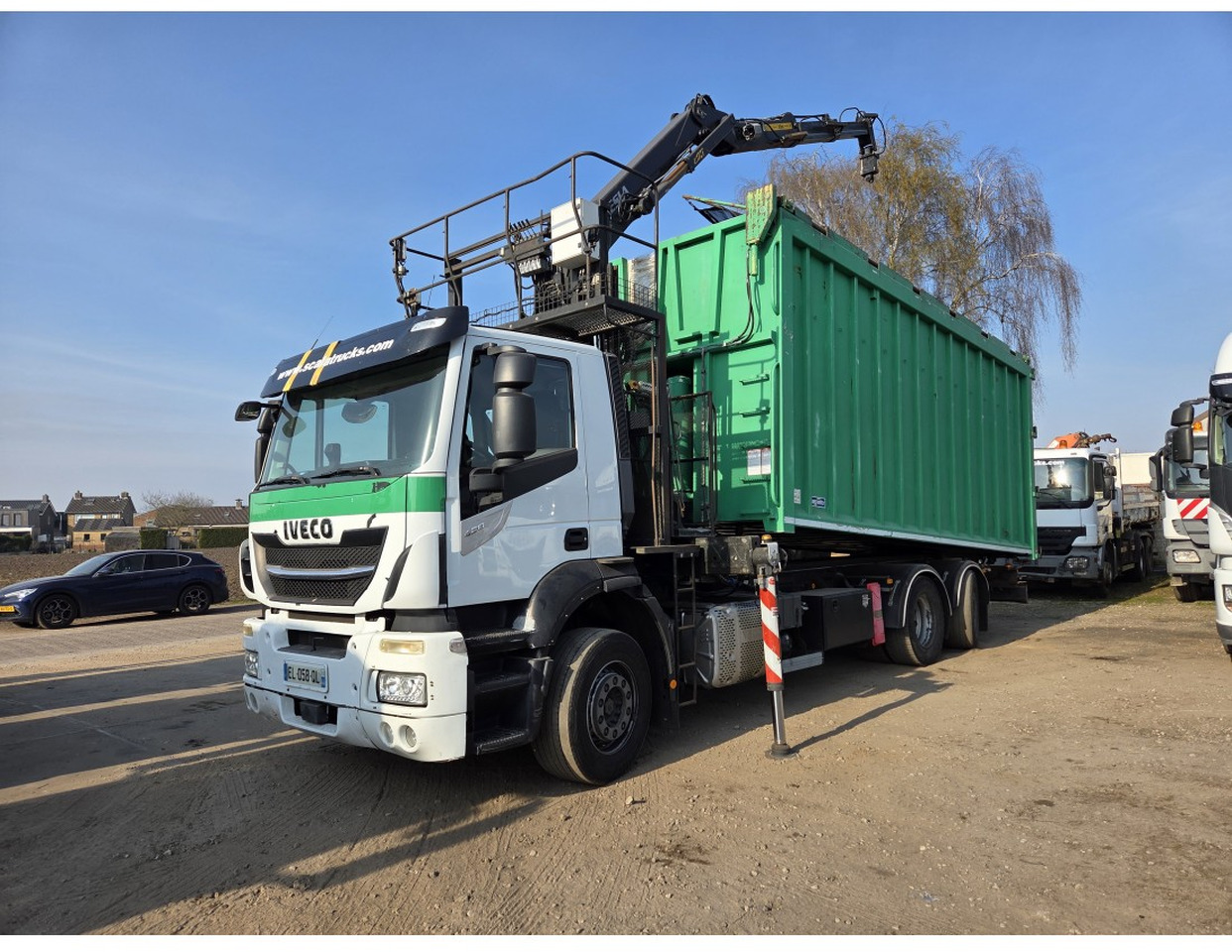 Camião basculante, Camião grua IVECO STRALIS 420 6X2 TIPPER CRANE KESLA 17 TON 2 EXT STEERING REAR AXLE: foto 6