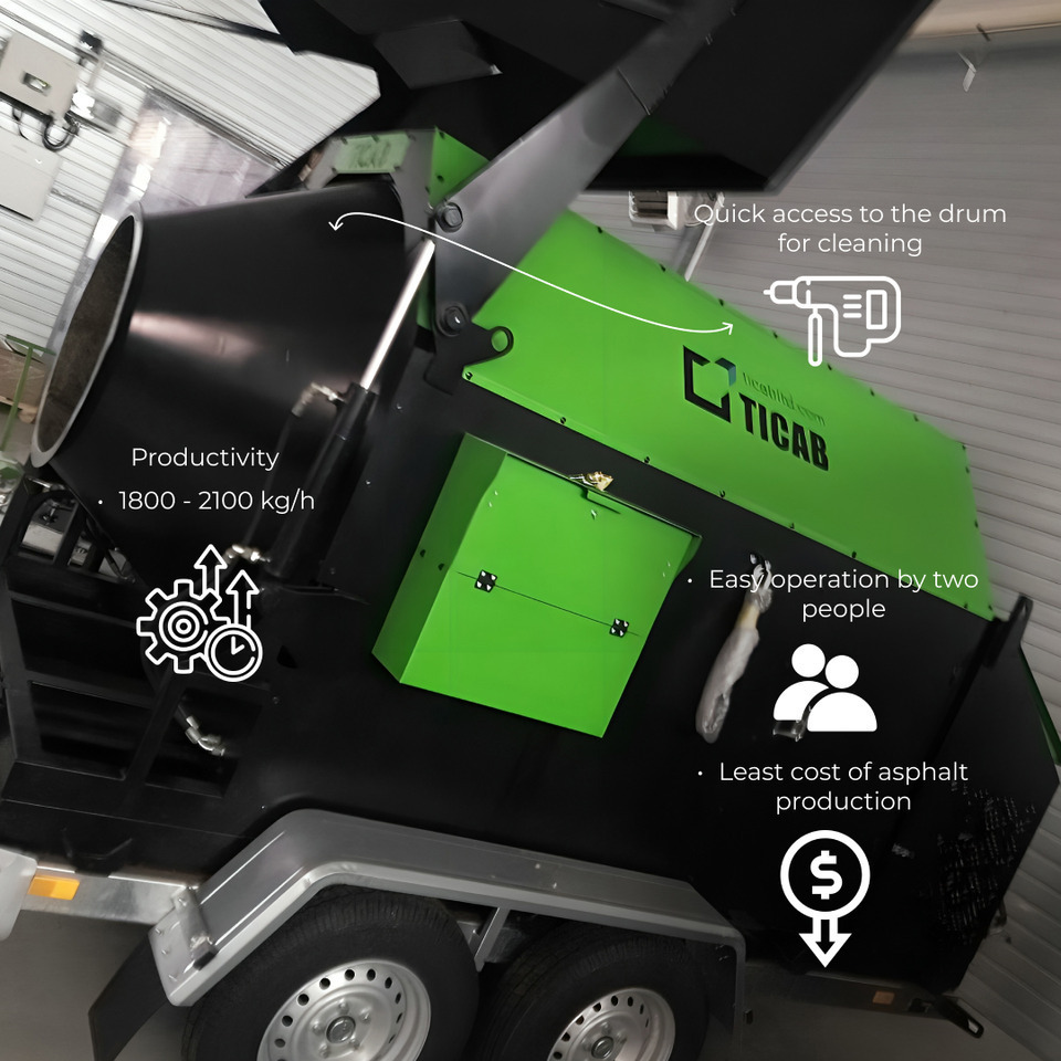 TICAB New Mini-asphalt plant, Asphalt Recycler, Manufacturer, 2.0 t per hour - Usina de asfalto: foto 4 TICAB New Mini-asphalt plant, Asphalt Recycler, Manufacturer, 2.0 t per hour - Usina de asfalto: foto 4