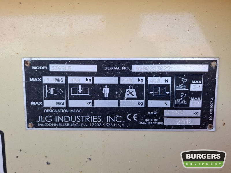 JLG 3369LE - Plataforma de Tijera/ Plataforma de tesoura: foto 5 JLG 3369LE - Plataforma de Tijera/ Plataforma de tesoura: foto 5
