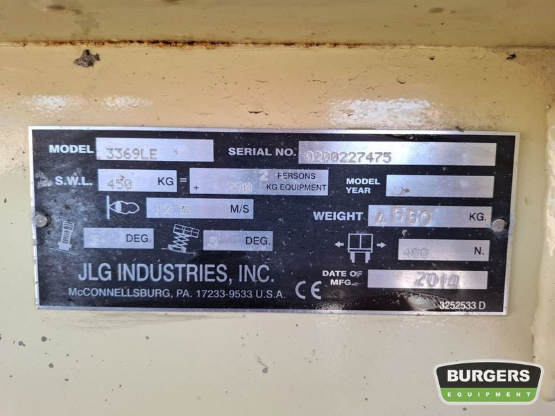 JLG 3369LE - Plataforma de Tijera/ Plataforma de tesoura: foto 5 JLG 3369LE - Plataforma de Tijera/ Plataforma de tesoura: foto 5