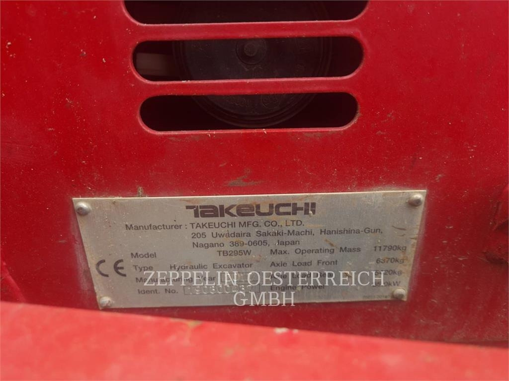 Escavadora de rastos Takeuchi TB295W: foto 6