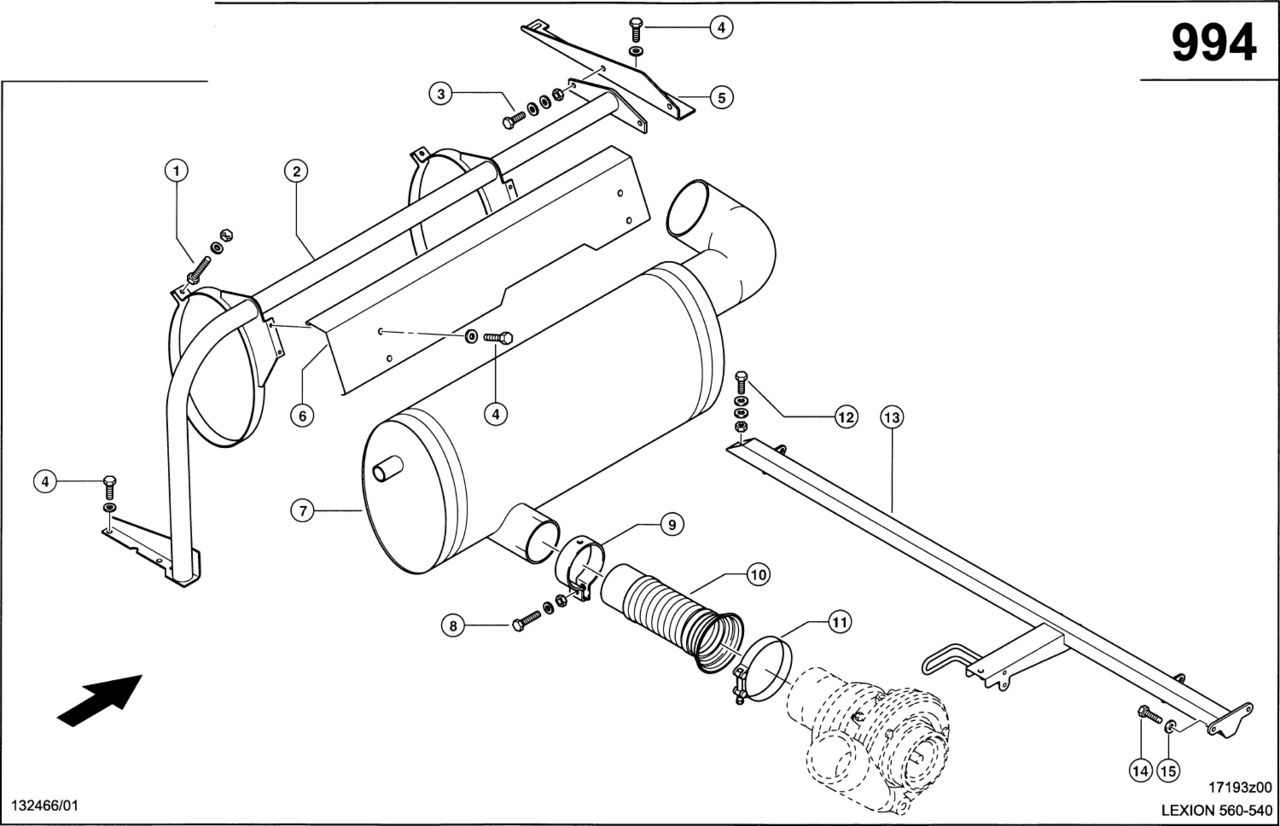 Claas Lexion 560 RURA WYDECHOWA 0003537112 (Silnik cat c9, 3126b; układ wydechowy) - Tubo de escape para Máquina agrícola: foto 1 Claas Lexion 560 RURA WYDECHOWA 0003537112 (Silnik cat c9, 3126b; układ wydechowy) - Tubo de escape para Máquina agrícola: foto 1