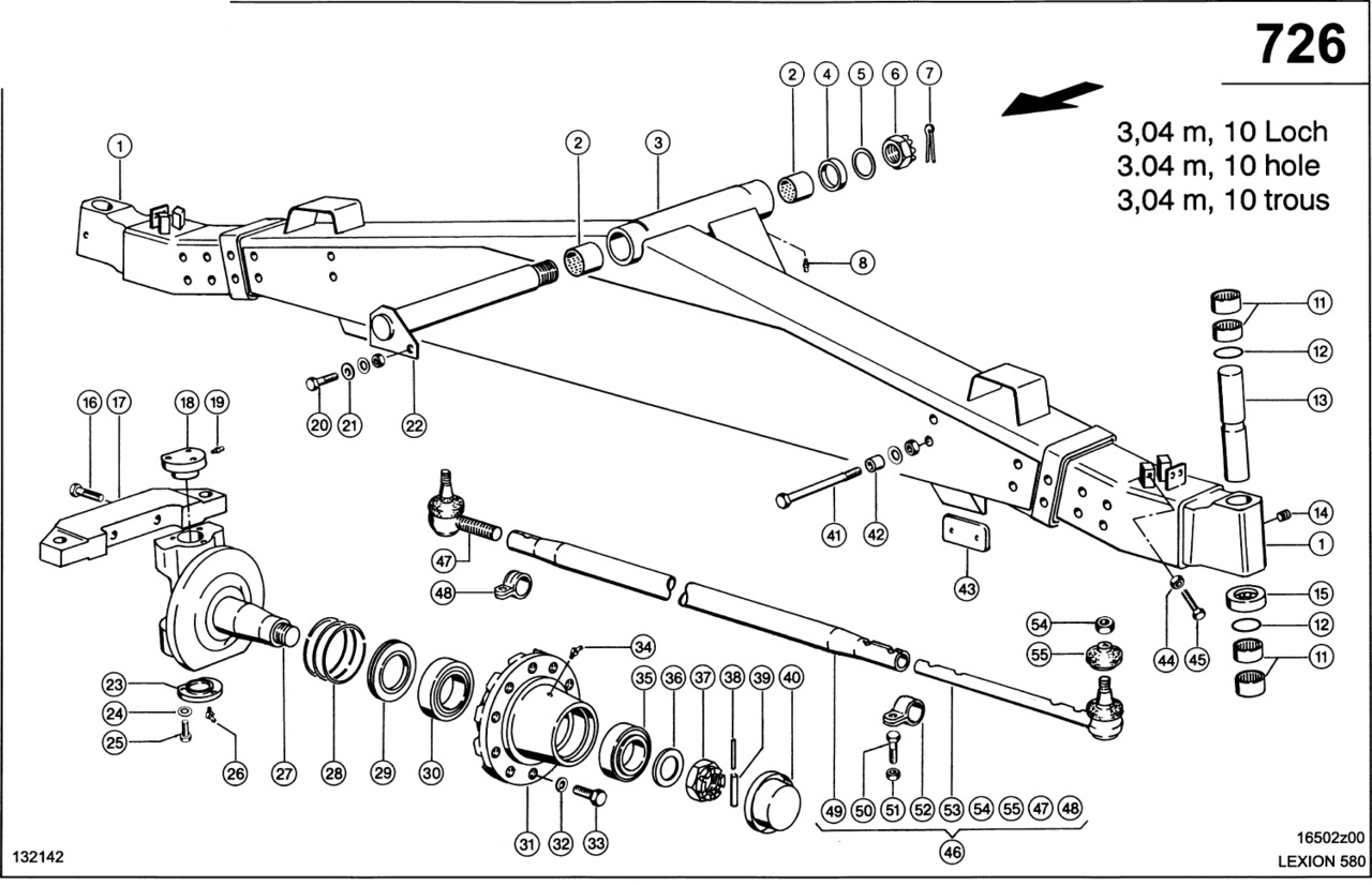 Claas Lexion 580 PIASTA KOŁA 0007691230 (Oś kierowana; 3,04 m, 10 otworów) - Cubo de roda para Máquina agrícola: foto 1 Claas Lexion 580 PIASTA KOŁA 0007691230 (Oś kierowana; 3,04 m, 10 otworów) - Cubo de roda para Máquina agrícola: foto 1