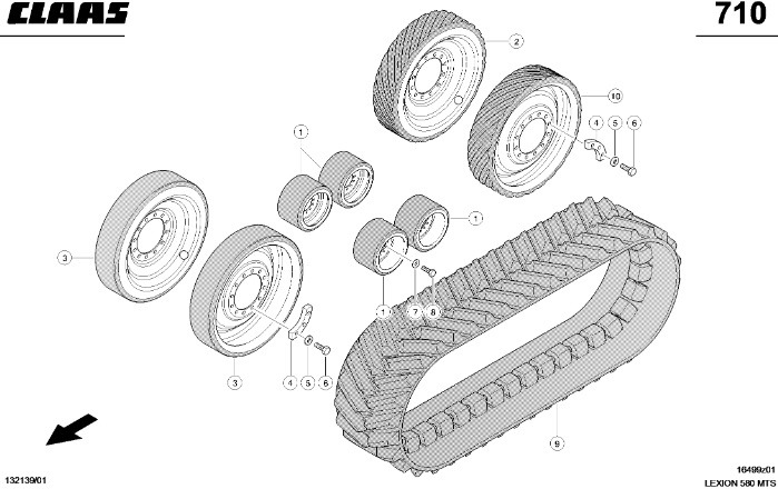 Claas Lexion 580 - koło gąsienicy napędu małe 0007500240 - Rasto para Máquina agrícola: foto 1 Claas Lexion 580 - koło gąsienicy napędu małe 0007500240 - Rasto para Máquina agrícola: foto 1