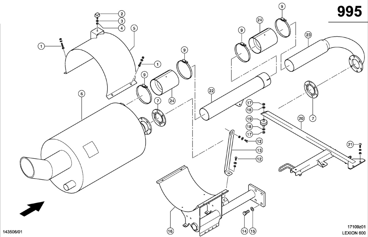 Claas Lexion 600 OPASKA 0007435900 (Układ wydechowy) - Sistema de escape para Ceifeira debulhadora: foto 1 Claas Lexion 600 OPASKA 0007435900 (Układ wydechowy) - Sistema de escape para Ceifeira debulhadora: foto 1
