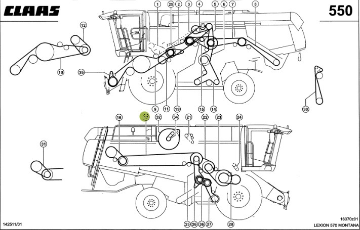 Claas Lexion - pas klinowy napędu głównego 0006449610 644961.0 NOWY - Correia para Ceifeira debulhadora: foto 2 Claas Lexion - pas klinowy napędu głównego 0006449610 644961.0 NOWY - Correia para Ceifeira debulhadora: foto 2