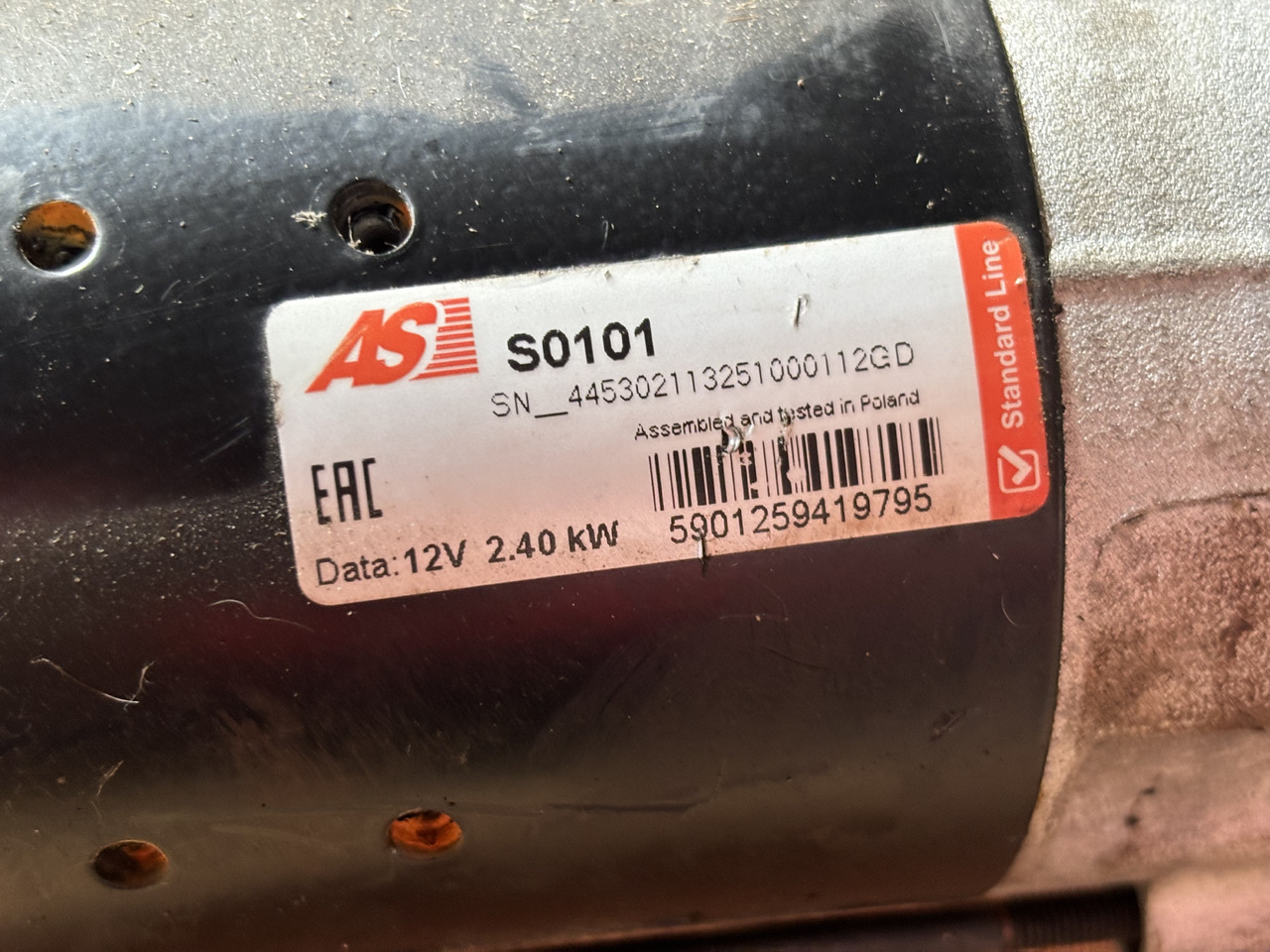 Deutz TD2011 D2011 D2011L04W Rozrusznik AS S0101 - Motor de arranque: foto 3 Deutz TD2011 D2011 D2011L04W Rozrusznik AS S0101 - Motor de arranque: foto 3