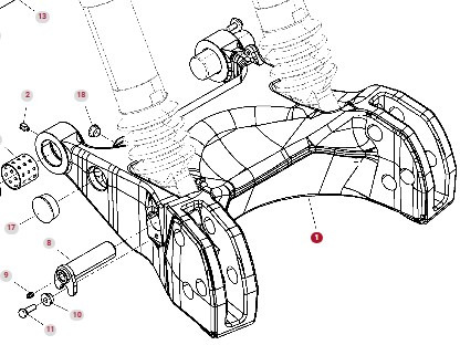 Fendt 930 933 936 939 942 GEN 7 Rama Przedniego TUZ  CZĘŚCI 0046091100000 - Estrutura/ Châssis para Máquina agrícola: foto 1 Fendt 930 933 936 939 942 GEN 7 Rama Przedniego TUZ  CZĘŚCI 0046091100000 - Estrutura/ Châssis para Máquina agrícola: foto 1