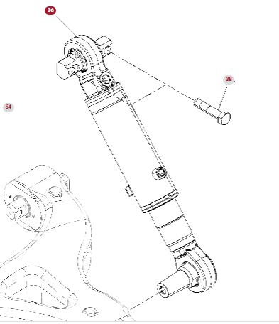 Fendt 930 933 936 939 942 GEN 7 Siłownik Zawieszenia Dolnego Amortyzator CZĘŚCI H218PB0520090 - Amortecedor para Máquina agrícola: foto 1 Fendt 930 933 936 939 942 GEN 7 Siłownik Zawieszenia Dolnego Amortyzator CZĘŚCI H218PB0520090 - Amortecedor para Máquina agrícola: foto 1
