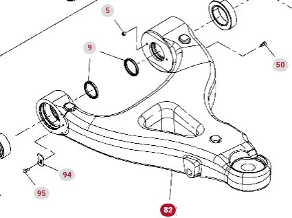 Fendt 930 933 936 939 942 GEN 7 Wahacz Dolny Lewy CZĘŚCI H218PF050050A - Suspensão de molas/ Suspensão de lâminas para Máquina agrícola: foto 1 Fendt 930 933 936 939 942 GEN 7 Wahacz Dolny Lewy CZĘŚCI H218PF050050A - Suspensão de molas/ Suspensão de lâminas para Máquina agrícola: foto 1