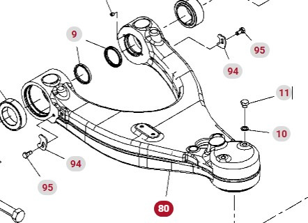 Fendt 930 933 936 939 942 GEN 7 Wahacz Górny Lewy CZĘŚCI H218PF050049A - Suspensão de molas/ Suspensão de lâminas para Máquina agrícola: foto 1 Fendt 930 933 936 939 942 GEN 7 Wahacz Górny Lewy CZĘŚCI H218PF050049A - Suspensão de molas/ Suspensão de lâminas para Máquina agrícola: foto 1