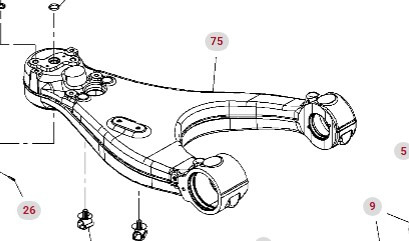 Fendt 930 933 936 939 942 GEN 7 Wahacz Górny Prawy CZĘŚCI H218PF050048A - Suspensão para Máquina agrícola: foto 1 Fendt 930 933 936 939 942 GEN 7 Wahacz Górny Prawy CZĘŚCI H218PF050048A - Suspensão para Máquina agrícola: foto 1