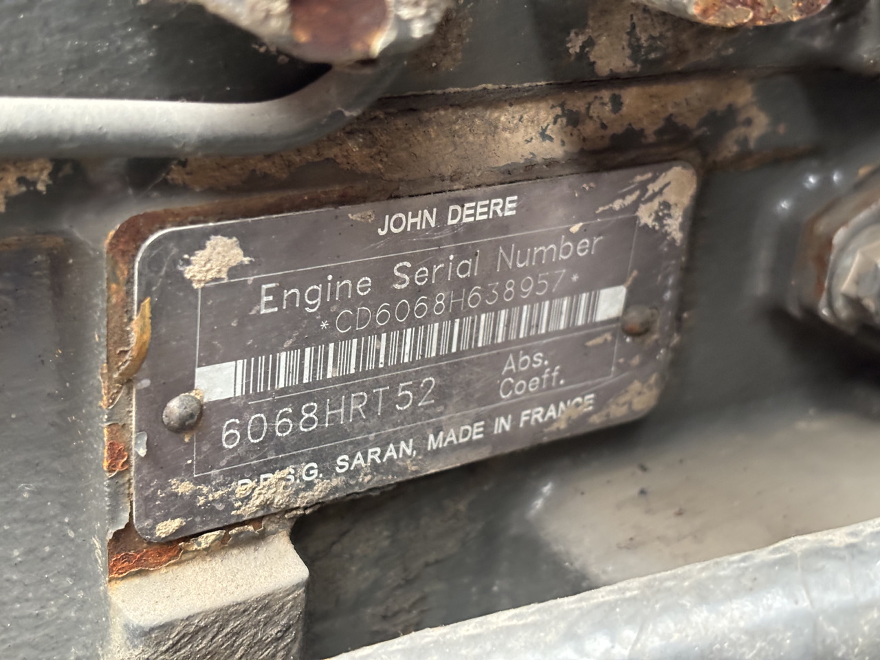 John Deere 6068HRT52 Silnik Kompletny 6068HRT52 - Engine bearing para Máquina agrícola: foto 5 John Deere 6068HRT52 Silnik Kompletny 6068HRT52 - Engine bearing para Máquina agrícola: foto 5