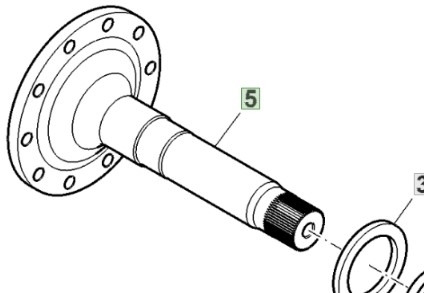 John Deere 6195R Wał Koła Tylni Tylnej Osi R293693 - Eixo traseiro para Máquina agrícola: foto 1 John Deere 6195R Wał Koła Tylni Tylnej Osi R293693 - Eixo traseiro para Máquina agrícola: foto 1