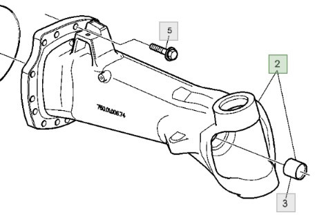 John Deere 6930 Obudowa Korpus Przedniego Mostu Pochwa AL175335 AL175345 - Eixo e peças para Máquina agrícola: foto 1 John Deere 6930 Obudowa Korpus Przedniego Mostu Pochwa AL175335 AL175345 - Eixo e peças para Máquina agrícola: foto 1
