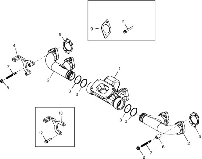 John Deere 9470RX - Kolektor wydechowy R518437 (Silnik) - Colector de escape para Máquina agrícola: foto 1 John Deere 9470RX - Kolektor wydechowy R518437 (Silnik) - Colector de escape para Máquina agrícola: foto 1