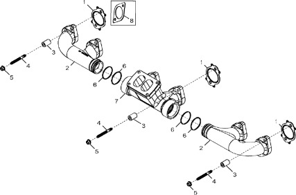John Deere 9470RX - Kolektor wydechowy R522905 (Silnik) - Colector de escape para Máquina agrícola: foto 1 John Deere 9470RX - Kolektor wydechowy R522905 (Silnik) - Colector de escape para Máquina agrícola: foto 1