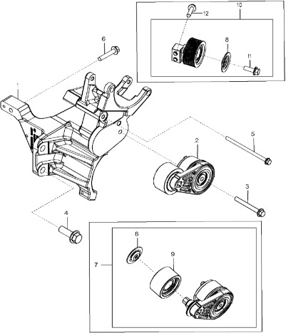 John Deere 9470RX - Napinacz pasa DZ10469 (Silnik) - Tensor de correia para Máquina agrícola: foto 1 John Deere 9470RX - Napinacz pasa DZ10469 (Silnik) - Tensor de correia para Máquina agrícola: foto 1