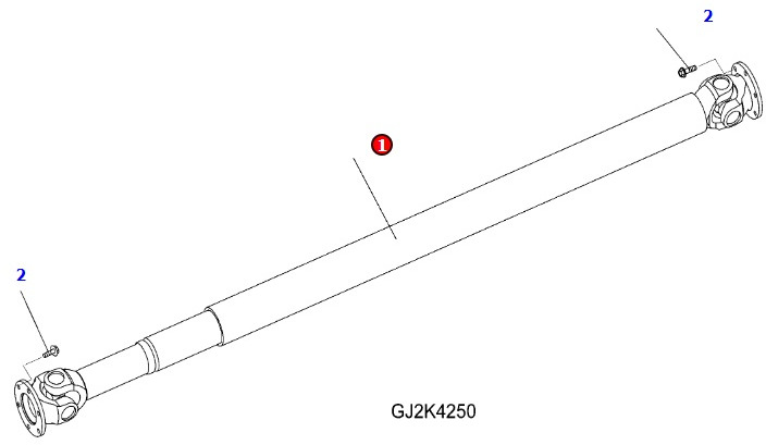 Komatsu WA100 - wał Kardana 42W-20-26120 - Veio de transmissão para Máquina agrícola: foto 1 Komatsu WA100 - wał Kardana 42W-20-26120 - Veio de transmissão para Máquina agrícola: foto 1