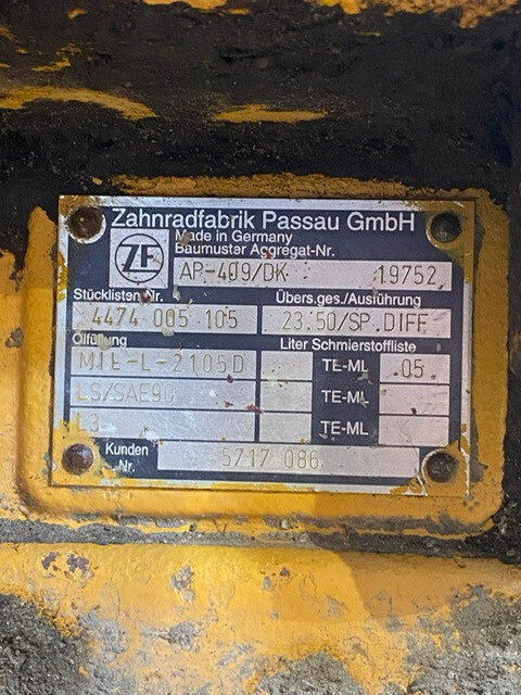 Liebherr L544 obudowa dyferencjału , ZF 446046609A / AP-409/DK / 4474005105 - Diferencial para Máquina de construção: foto 3 Liebherr L544 obudowa dyferencjału , ZF 446046609A / AP-409/DK / 4474005105 - Diferencial para Máquina de construção: foto 3