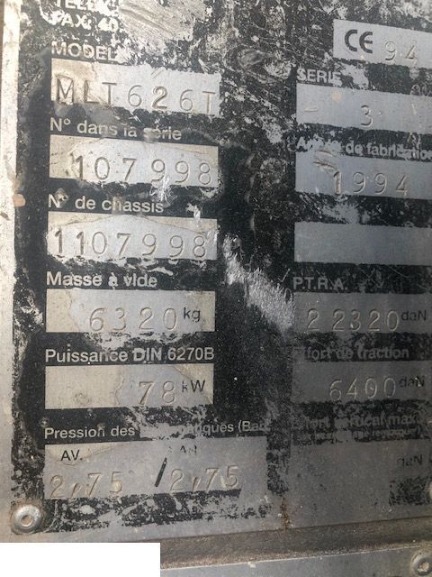 Eixo e peças para Empilhador telescópico Manitou 626 - Most: foto 9