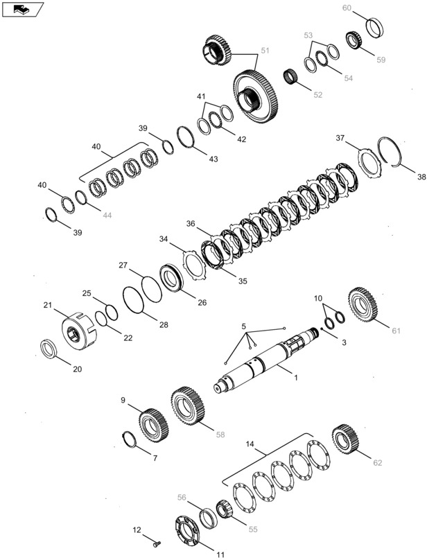 New Holland T6090 T8330 Shaft assy. 87425383 - Transmissão para Trator: foto 1 New Holland T6090 T8330 Shaft assy. 87425383 - Transmissão para Trator: foto 1