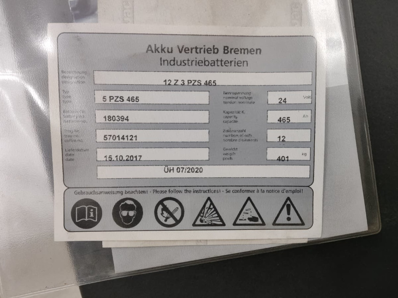 AVB 24V 465Ah - Bateria automotiva para Equipamento de movimentação: foto 2 AVB 24V 465Ah - Bateria automotiva para Equipamento de movimentação: foto 2