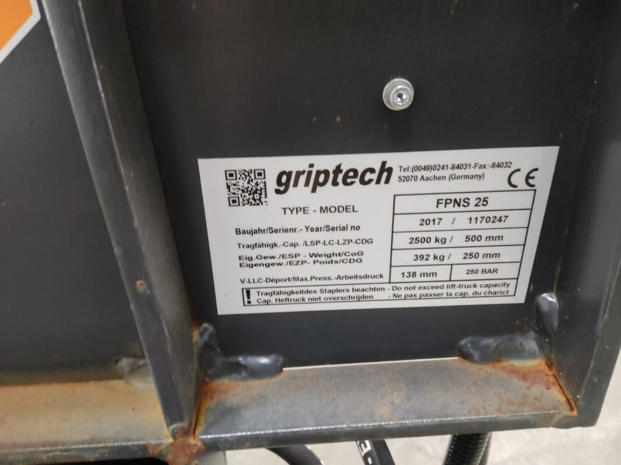 Griptech FPNS25 - Equipamento para Equipamento de movimentação: foto 2 Griptech FPNS25 - Equipamento para Equipamento de movimentação: foto 2