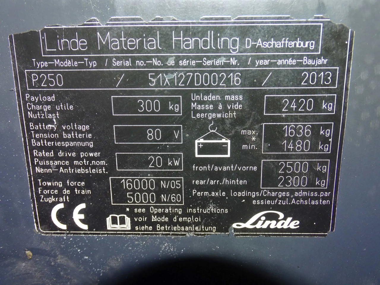Linde P250 - Trator elétrics: foto 5 Linde P250 - Trator elétrics: foto 5