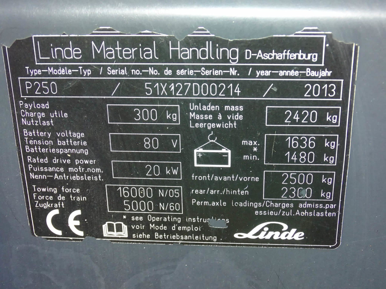 Linde P250 - Trator elétrics: foto 2 Linde P250 - Trator elétrics: foto 2