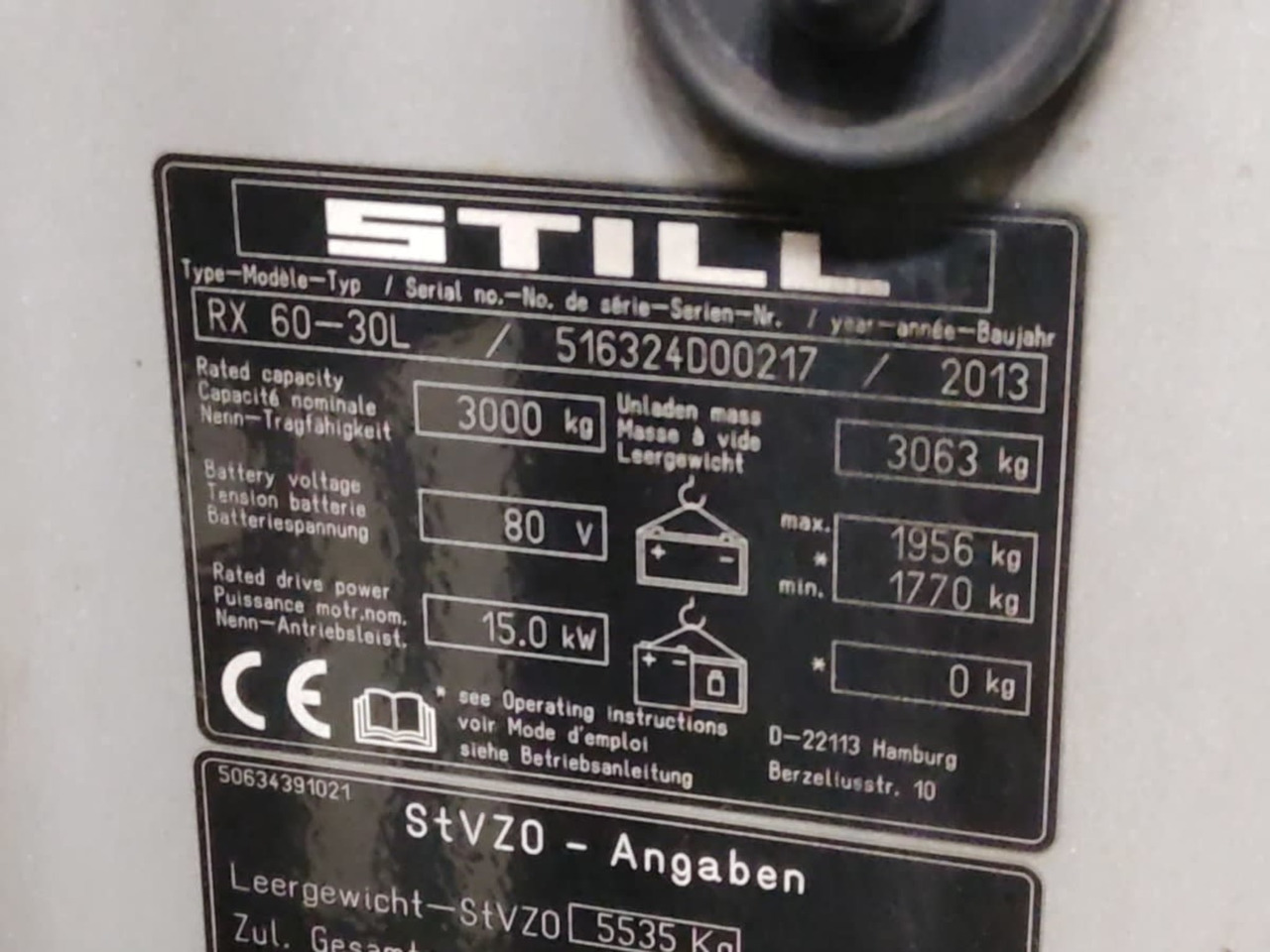 STILL RX60-30L - Empilhador elétrico: foto 5 STILL RX60-30L - Empilhador elétrico: foto 5