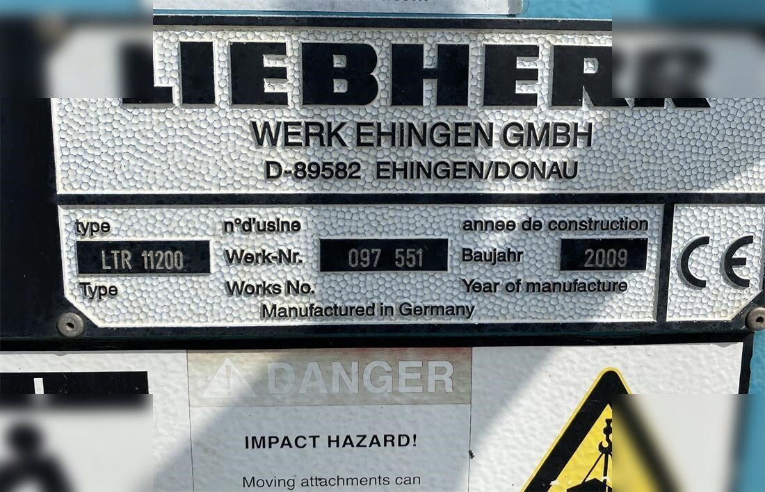 2009 LIEBHERR LTR11200 - Guindaste sobre esteiras: foto 5 2009 LIEBHERR LTR11200 - Guindaste sobre esteiras: foto 5