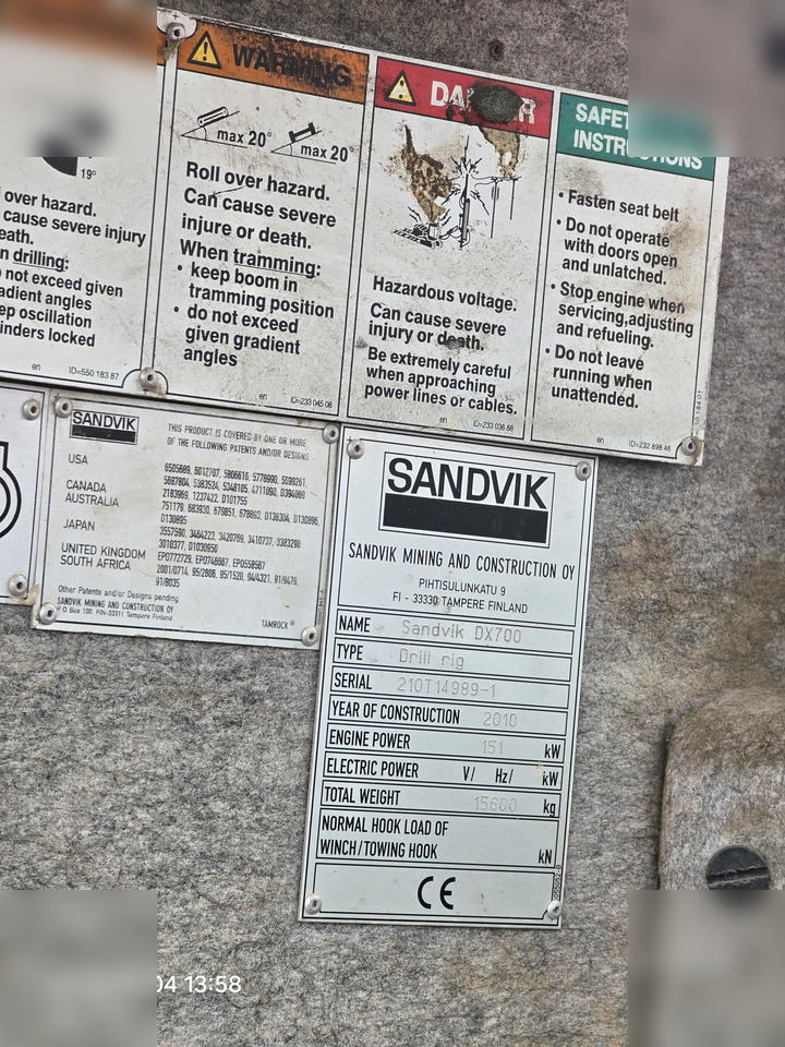 2010 SANDVIK DX700 - Máquina de perfuração: foto 3 2010 SANDVIK DX700 - Máquina de perfuração: foto 3