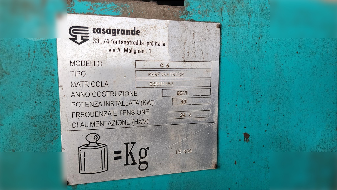 2017 CASAGRANDE C6 - Máquina de perfuração: foto 3 2017 CASAGRANDE C6 - Máquina de perfuração: foto 3