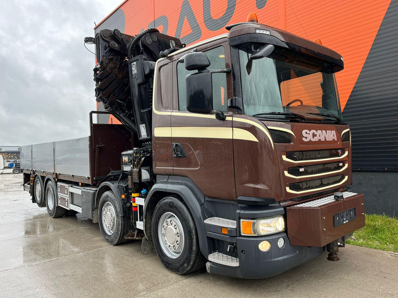 Scania G 450 8x2*6 HIAB 622E-8 + JIB / PLATFORM L=6715 mm - Camião de caixa aberta/ Plataforma, Camião grua: foto 4 Scania G 450 8x2*6 HIAB 622E-8 + JIB / PLATFORM L=6715 mm - Camião de caixa aberta/ Plataforma, Camião grua: foto 4