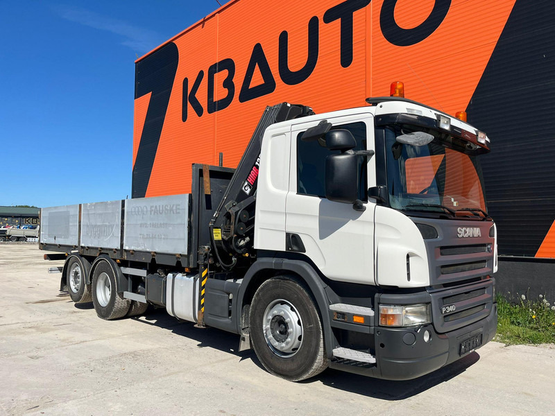 Scania P 340 6x2 HIAB 135-4 / PLATFORM L=6171 mm - Camião de caixa aberta/ Plataforma, Camião grua: foto 4 Scania P 340 6x2 HIAB 135-4 / PLATFORM L=6171 mm - Camião de caixa aberta/ Plataforma, Camião grua: foto 4