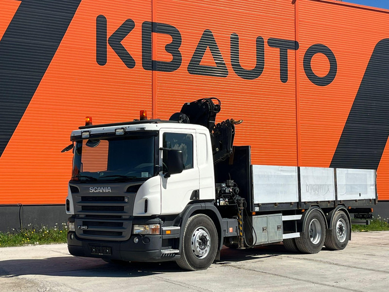 Scania P 340 6x2 HIAB 135-4 / PLATFORM L=6171 mm - Camião de caixa aberta/ Plataforma, Camião grua: foto 2 Scania P 340 6x2 HIAB 135-4 / PLATFORM L=6171 mm - Camião de caixa aberta/ Plataforma, Camião grua: foto 2