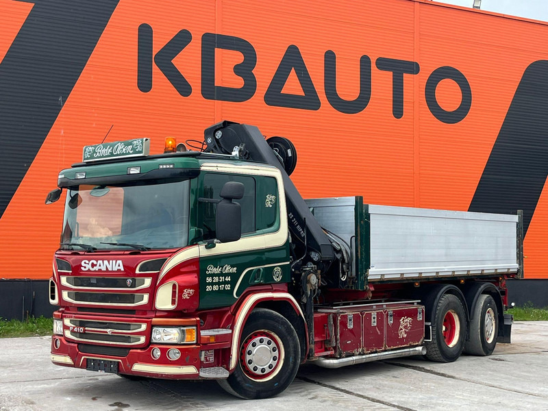 Scania P 410 6x2*4 HIAB 211EP-5 / BOX L=5386 mm - Camião basculante, Camião grua: foto 2 Scania P 410 6x2*4 HIAB 211EP-5 / BOX L=5386 mm - Camião basculante, Camião grua: foto 2