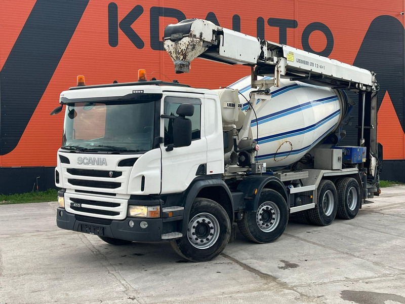 Scania P 410 8x4 LIEBHERR 9 m3 + CONVEYOR / FULL STEEL - Camião betoneira: foto 1 Scania P 410 8x4 LIEBHERR 9 m3 + CONVEYOR / FULL STEEL - Camião betoneira: foto 1