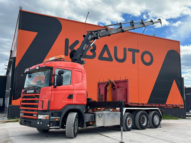 Scania R 144 8x2/4 HIAB 211EP-5 YEAR 2008 / HOOK LIFT L=5400 mm - Camião polibenne, Camião grua: foto 1 Scania R 144 8x2/4 HIAB 211EP-5 YEAR 2008 / HOOK LIFT L=5400 mm - Camião polibenne, Camião grua: foto 1