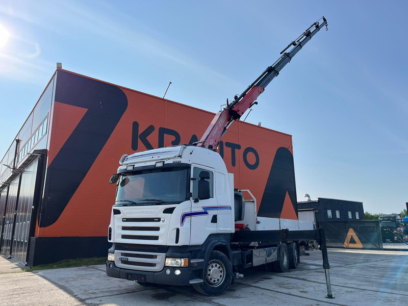 Scania R 440 6x2*4 FASSI F260XP / PLATFORM L=6760 mm - Camião de caixa aberta/ Plataforma, Camião grua: foto 1 Scania R 440 6x2*4 FASSI F260XP / PLATFORM L=6760 mm - Camião de caixa aberta/ Plataforma, Camião grua: foto 1