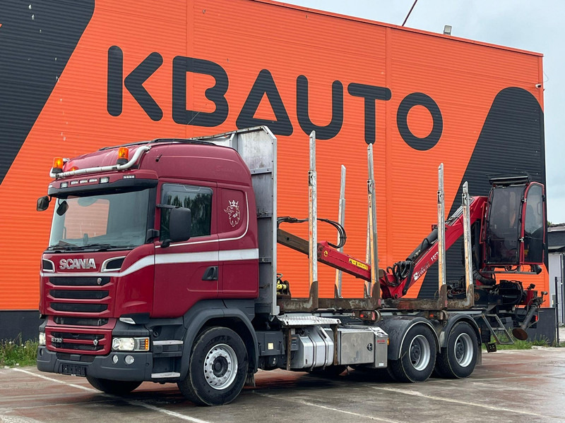 Scania R 730 6x4 RETARDER / BIG AXLES - Camião de transporte de madeira, Camião grua: foto 2 Scania R 730 6x4 RETARDER / BIG AXLES - Camião de transporte de madeira, Camião grua: foto 2