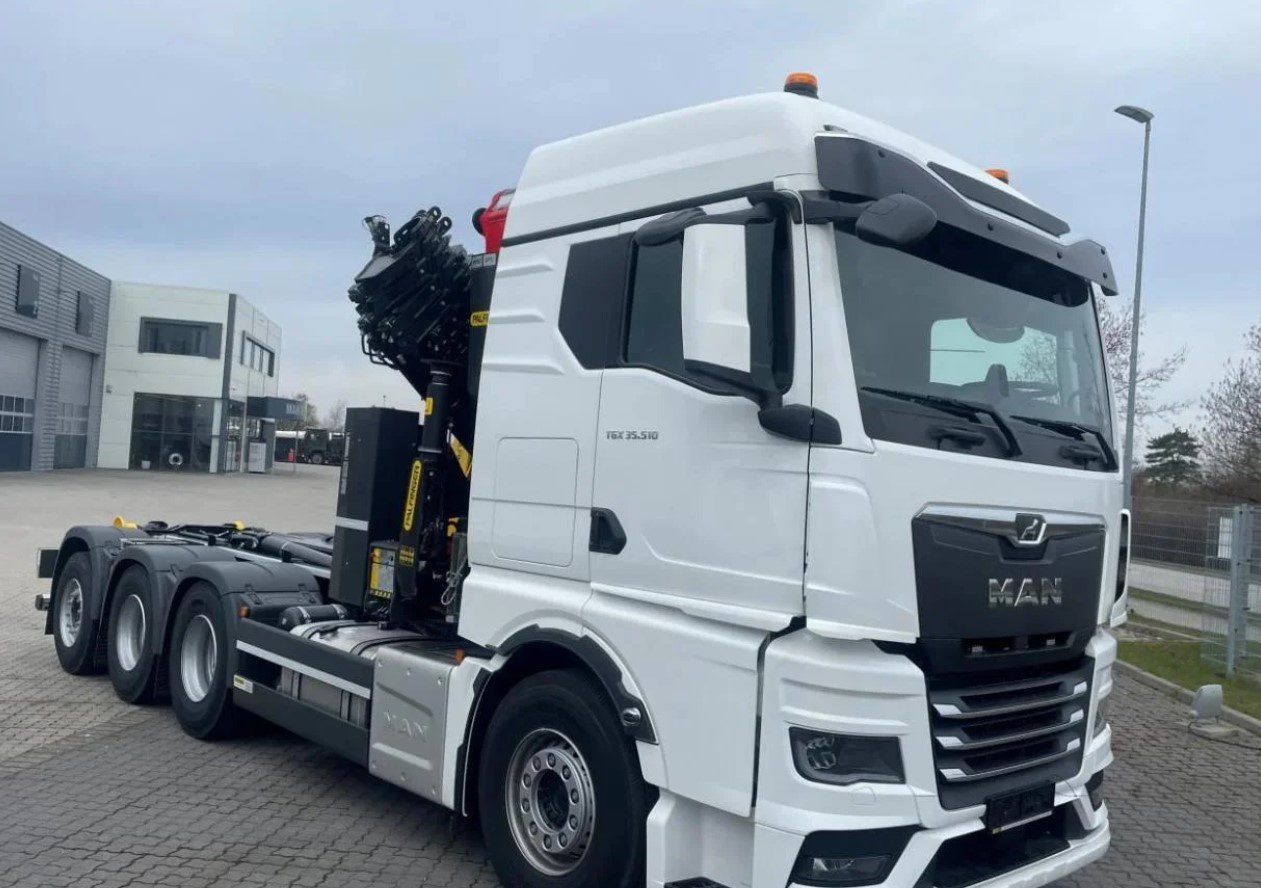 MAN TGS 35.510 8×4 Tridem kranväxlare Palfinger - Camião polibenne, Camião grua: foto 2 MAN TGS 35.510 8×4 Tridem kranväxlare Palfinger - Camião polibenne, Camião grua: foto 2