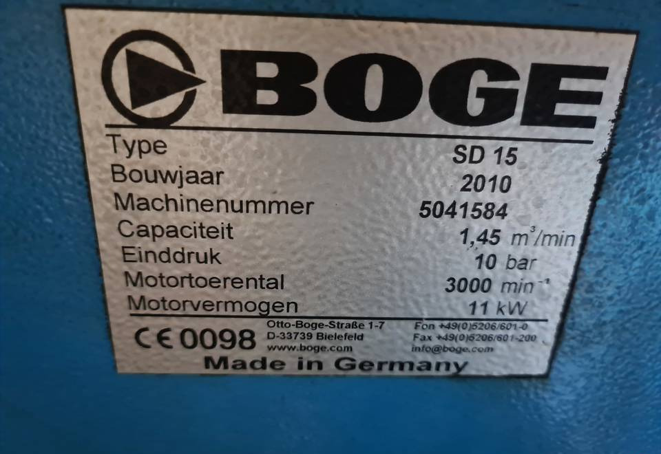 Kompresor śrubowy Boge SD 15, 11 kw - Compressor de ar: foto 5 Kompresor śrubowy Boge SD 15, 11 kw - Compressor de ar: foto 5