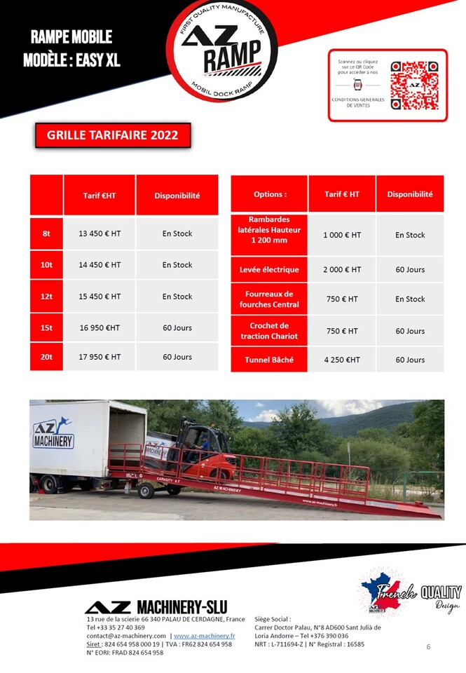 AZ RAMP EASY-XL 8 mobile loading ramp - Rampa de carregamento: foto 4 AZ RAMP EASY-XL 8 mobile loading ramp - Rampa de carregamento: foto 4