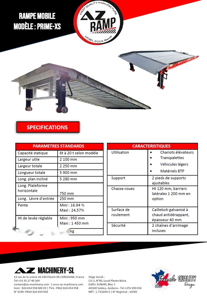 AZ RAMP PRIME XS-6 mobile loading ramp - Rampa de carregamento: foto 2 AZ RAMP PRIME XS-6 mobile loading ramp - Rampa de carregamento: foto 2