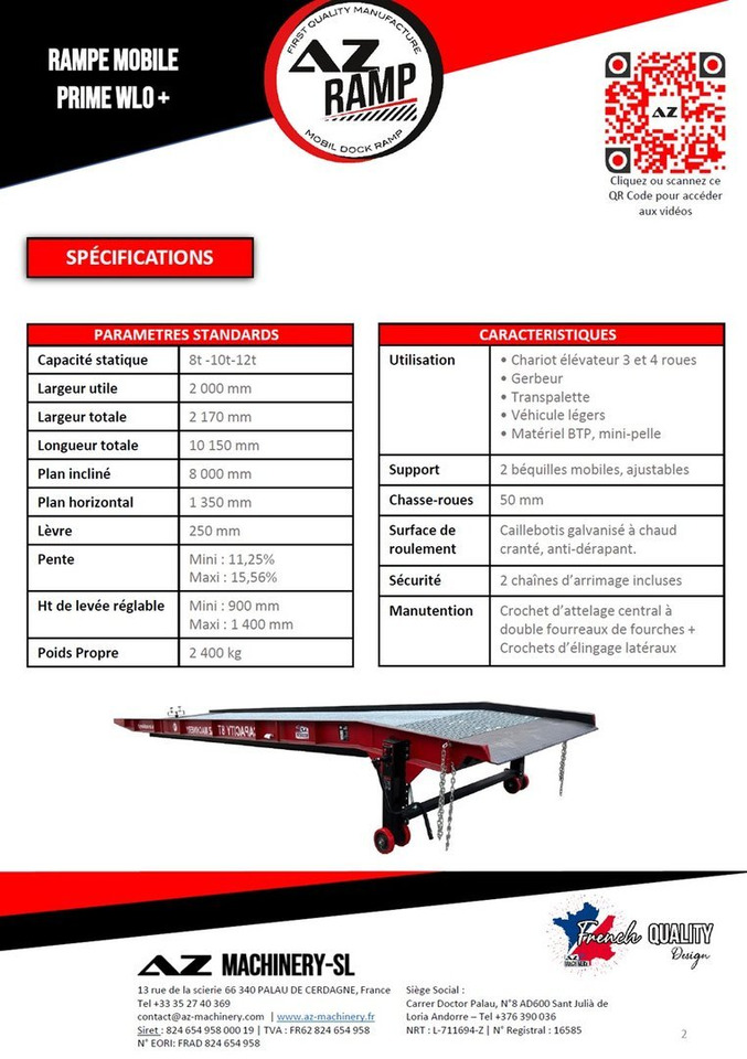 **RENTAL 12-24-36 Month** AZ RAMP-PRIME PRIME WLO + 8 . Industrial Mobil Loading Ramp - Rampa de carregamento: foto 4 **RENTAL 12-24-36 Month** AZ RAMP-PRIME PRIME WLO + 8 . Industrial Mobil Loading Ramp - Rampa de carregamento: foto 4