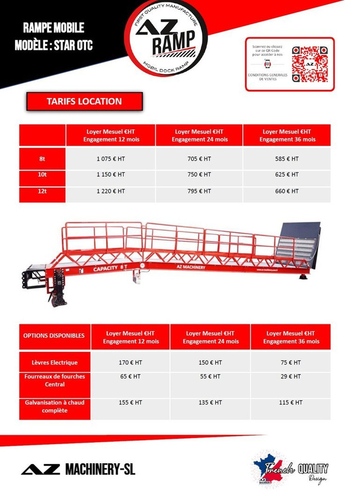 **RENTAL 12-24-36 Month** Loading Ramp AZ RAMP - STAR- 8T - Rampa de carregamento: foto 2 **RENTAL 12-24-36 Month** Loading Ramp AZ RAMP - STAR- 8T - Rampa de carregamento: foto 2
