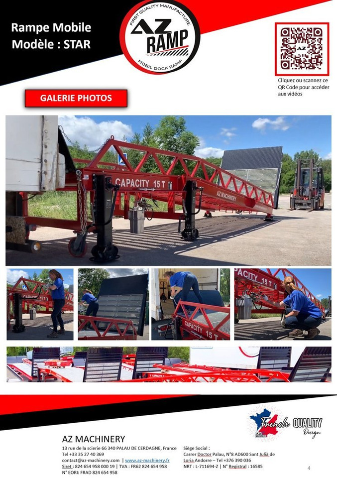 **RENTAL** Loading Ramp with with hydraulic tilting bridge - AZ RAMP - STAR- 8T. 8 ton capacity - Rampa de carregamento: foto 5 **RENTAL** Loading Ramp with with hydraulic tilting bridge - AZ RAMP - STAR- 8T. 8 ton capacity - Rampa de carregamento: foto 5